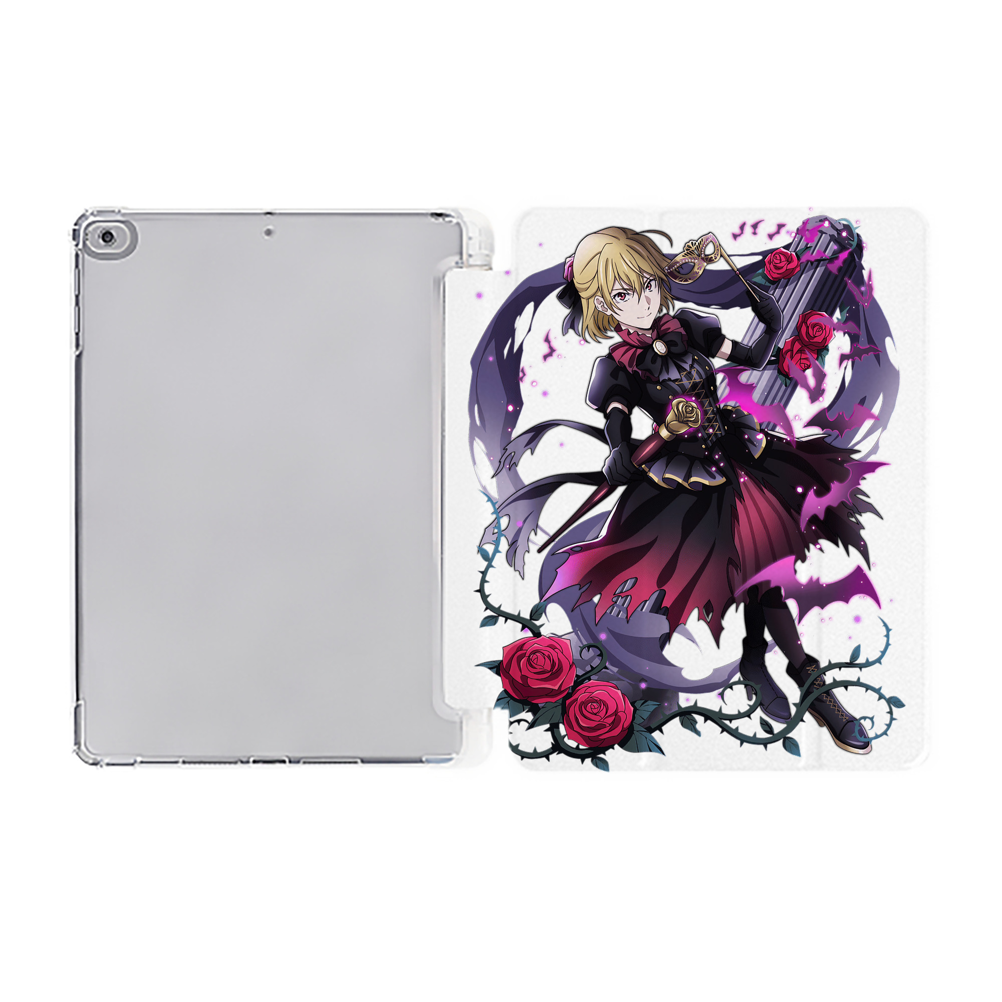 （画像用） 文豪ストレイドッグス Bungo Stray Dogs IPad ケース ペン収納付き 三つ折りスタンド PUレザー×シリコン 対応機種9.5/10.5/10.9インチ